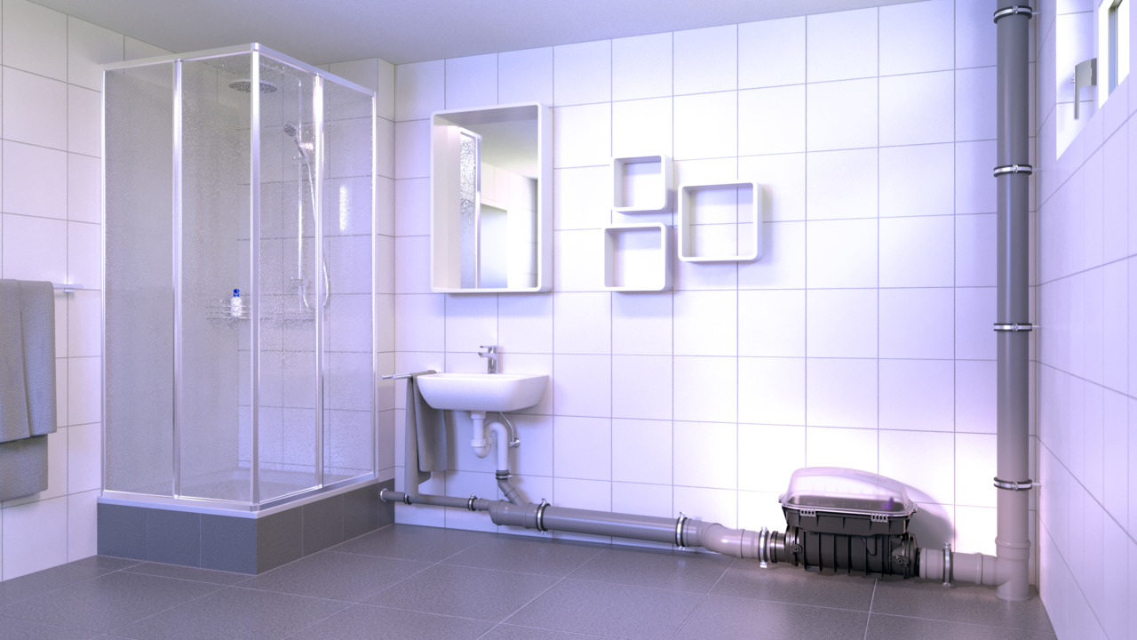 Hebt u een wasmachine en een wastafel in de kelder? Voor fecaliënvrij afvalwater is de Staufix SWA de optimale oplossing.