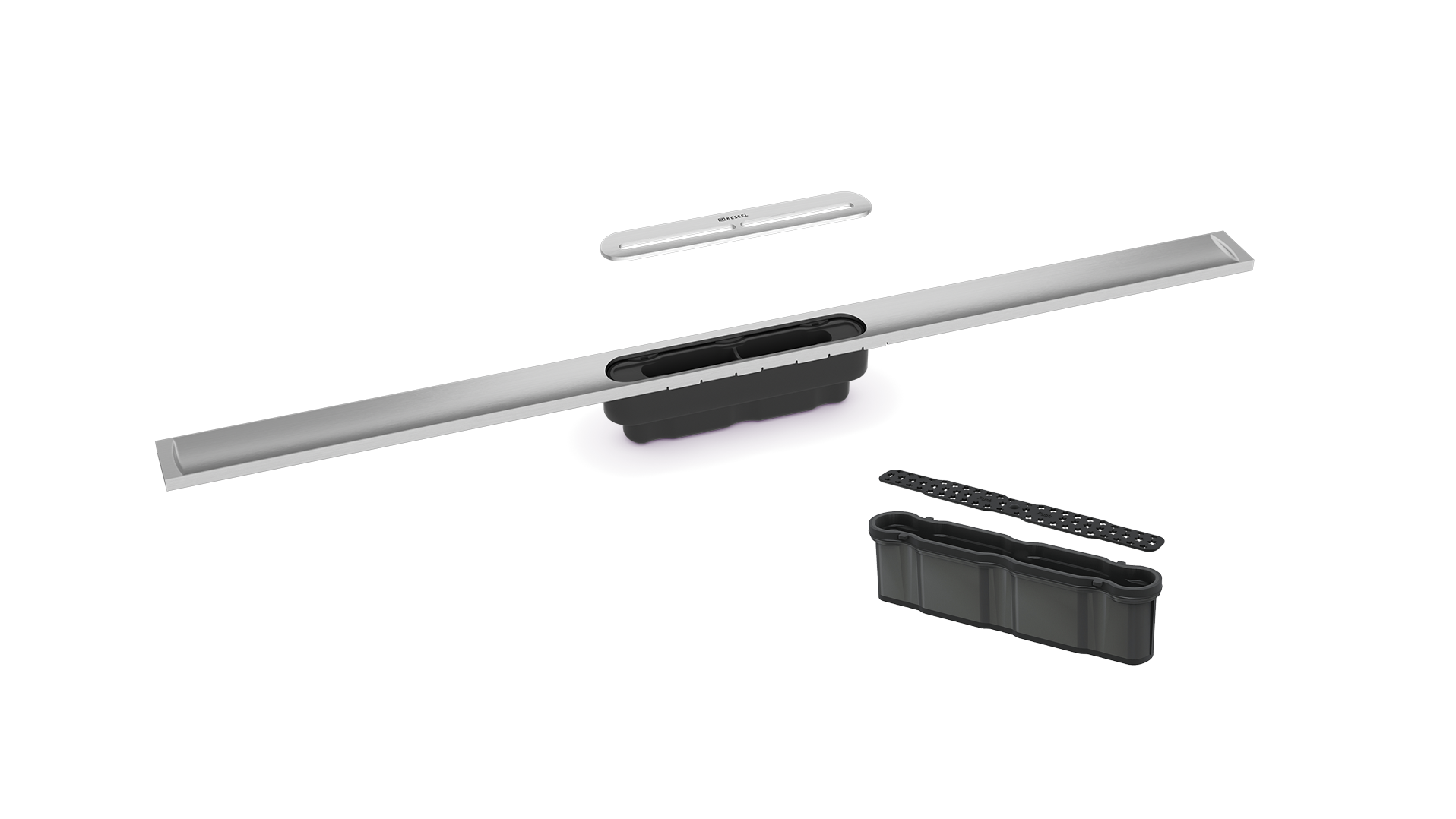 Douchegoot Linearis Infinity met haarzeef en Megastop Douchegoot Linearis Infinity met haarzeef en Megastop