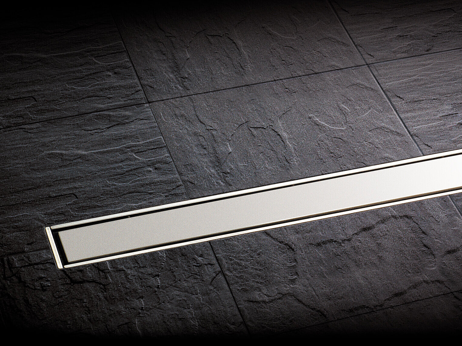 Inbouwvoorbeeld van de douchegoot Linearis Compact Inbouwvoorbeeld van de douchegoot Linearis Compact