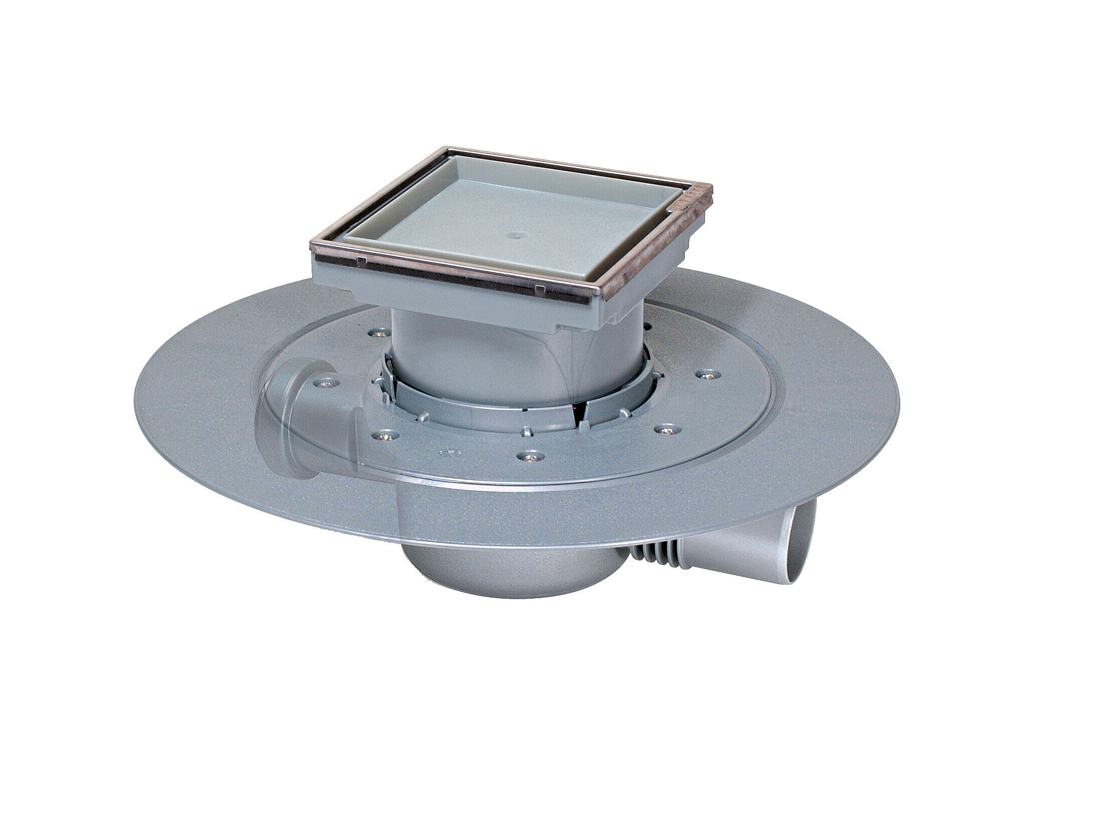 Badafvoer de Supervlakke met flens en betegelbaar opzetstuk Badafvoer de Supervlakke met flens en betegelbaar opzetstuk