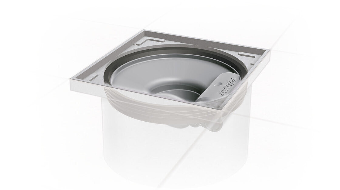 Het stank-, schuim- en ongedierteslot Multistop in een opzetstuk Het stank-, schuim- en ongedierteslot Multistop in een opzetstuk