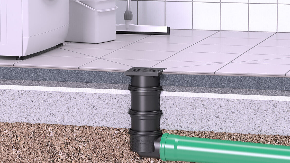 Afvoer voor het afwateren van kelders Afvoer voor het afwateren van kelders