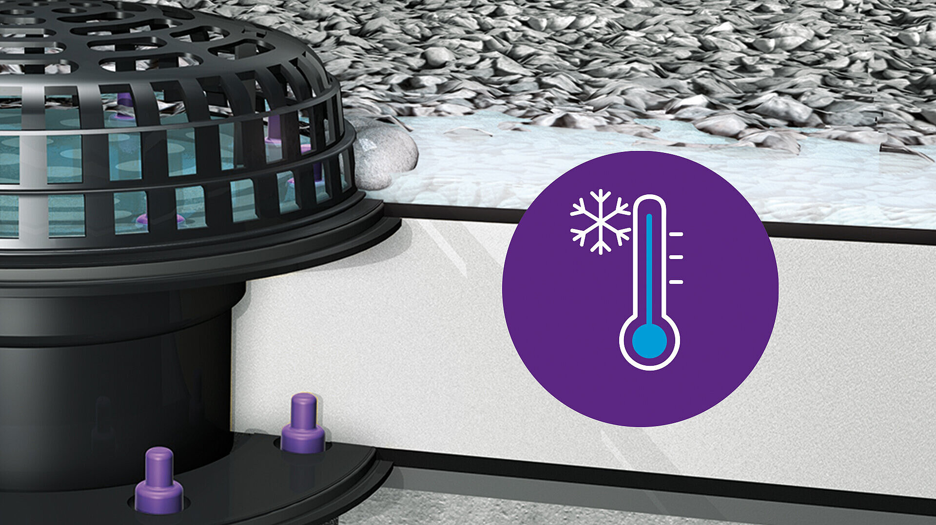 Verwarming in afvoer voor platte daken Ecoguss mogelijk Verwarming in afvoer voor platte daken Ecoguss mogelijk