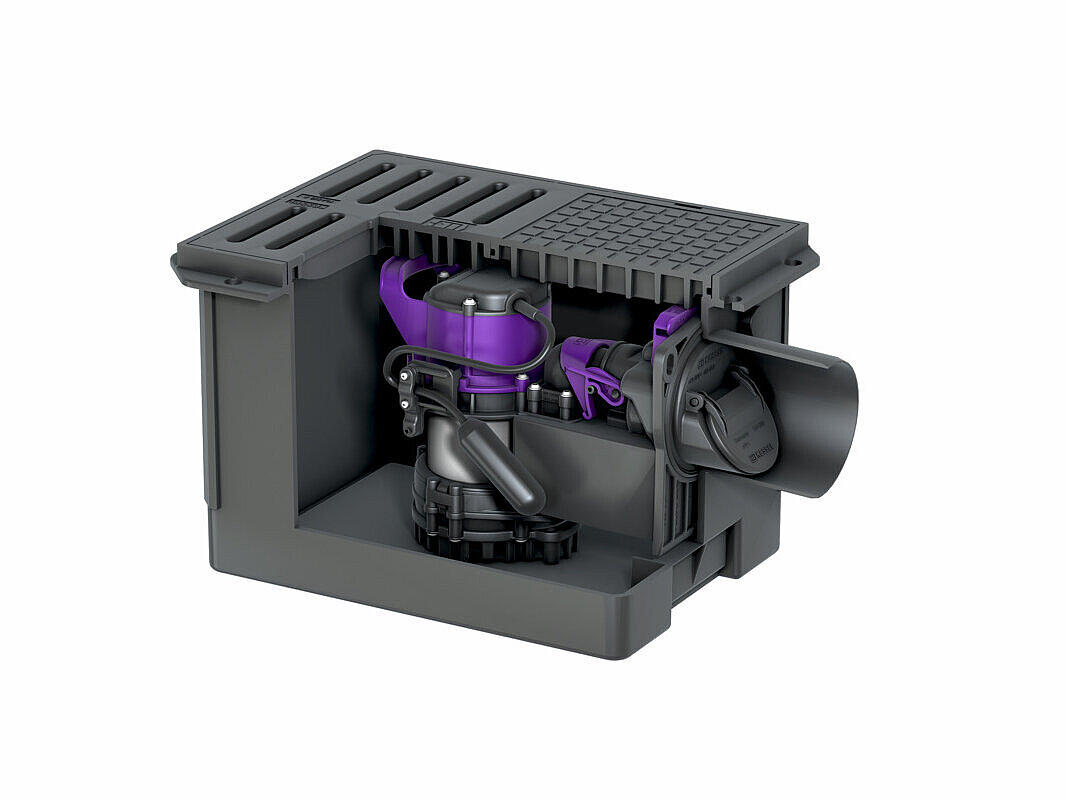 Kelderafvoer Pumpfix S Underfloor voor vloerinbouw Kelderafvoer Pumpfix S Underfloor voor vloerinbouw