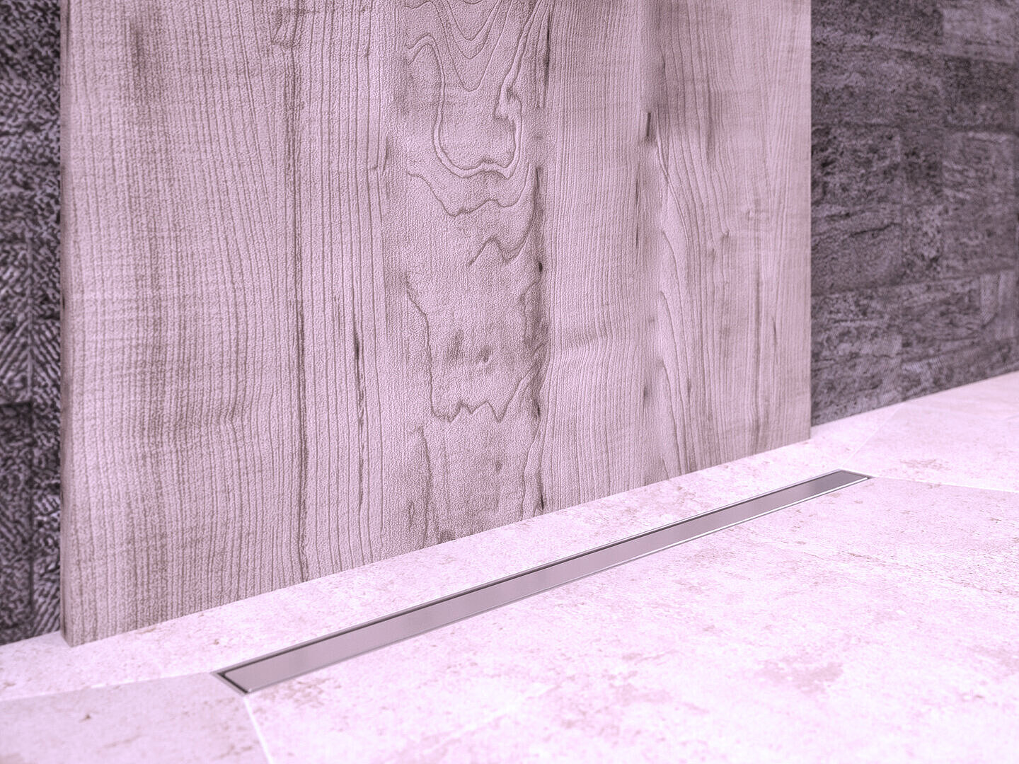 Inbouwvoorbeeld van de douchegoot Linearis Comfort Inbouwvoorbeeld van de douchegoot Linearis Comfort