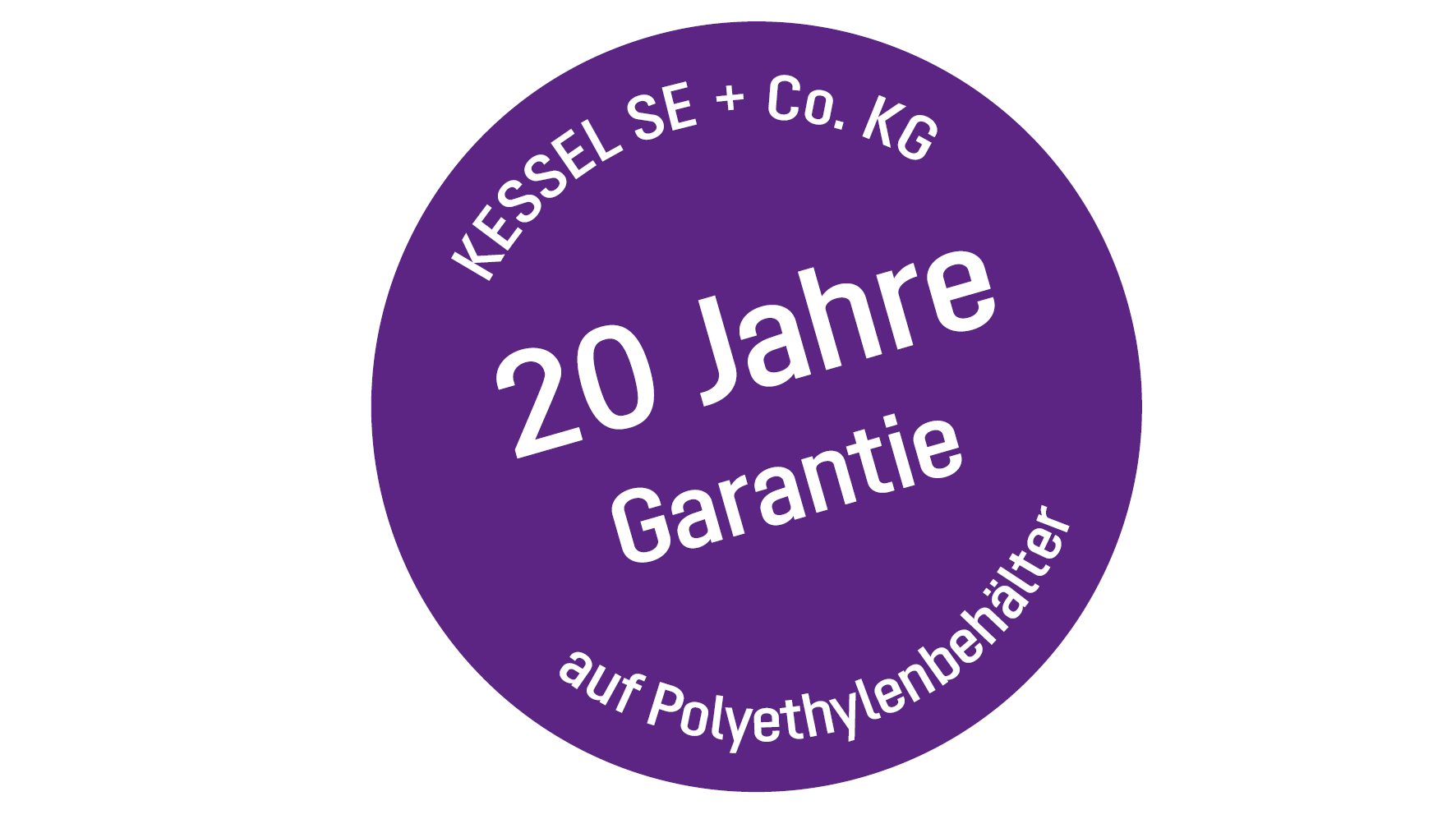 20-year guarantee made of polyethylene